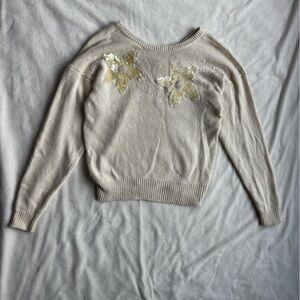 Vintage Silk Sweater with Beading